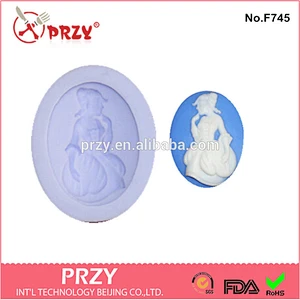 fondant Polymer clay silicone cake mold / woman shaped mini silicone mold fondant