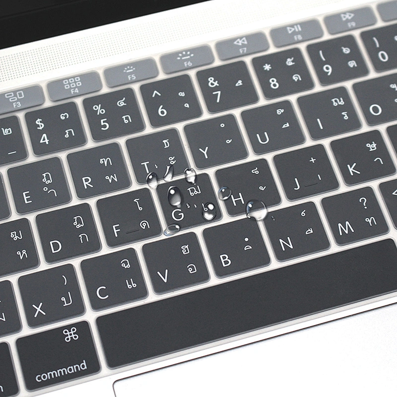 Colorful custom silicone keypad cover for macbook thai keyboard skins for macbook 12 A1543 keyboard protector