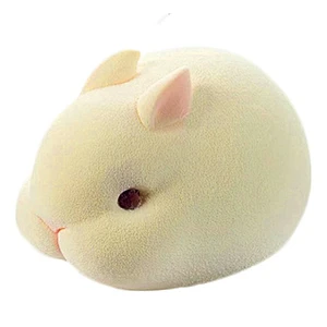 Food grade silicone cute rabbit shape mold for milk jelly mousse coffee sugar baking tools