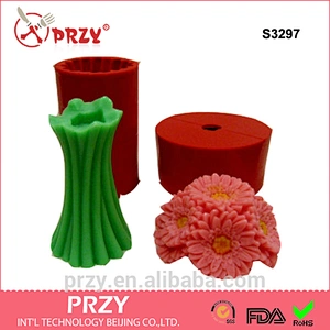 S3297 Gerberas bouquet silicone molds for soap 2 molds set gerberas flower shape candles making soap mould
