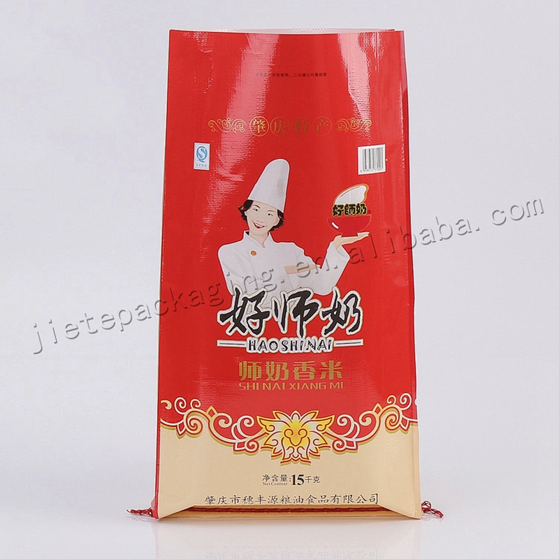Bopp laminated transparent 10kg pp woven basmati rice packing bag for millet, black rice, buckwheat, oats, barley, grain,seed