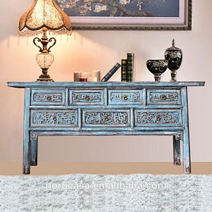 Chinese Antique Solid Wood Carved Console Table