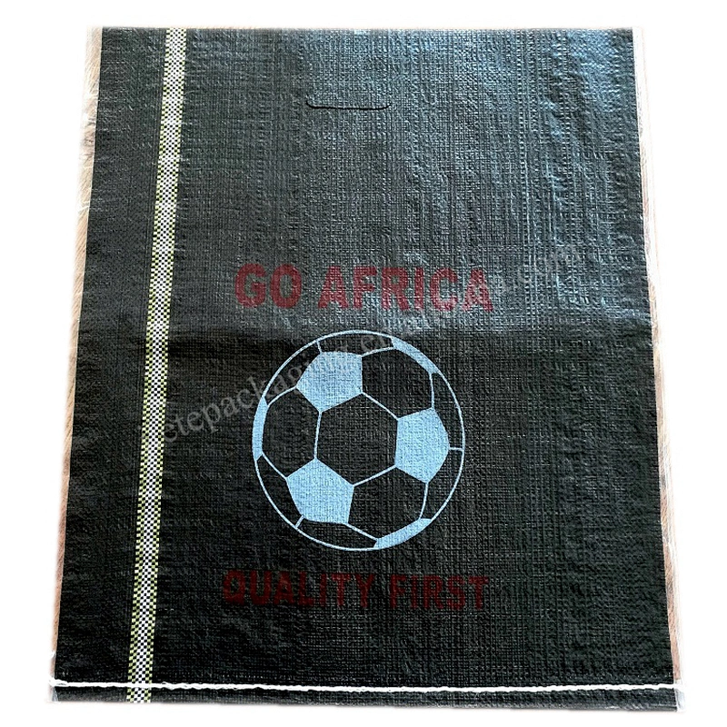 Black plastic pp woven black pp shopping bag