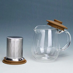 The best price double ears clear tea cup unique insulated teapot