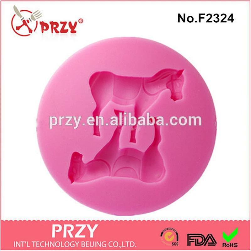 2015 f2324 gum paste fondant horse shape silicone mold