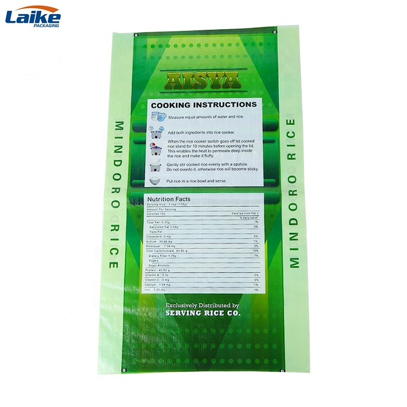 High quality printing pp polypropylene printed 50kg rice sack manufacturer