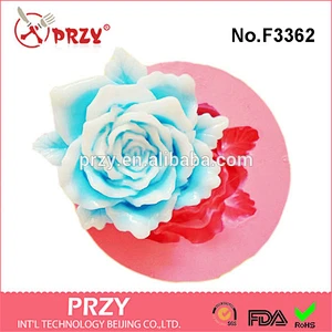 F3362 rose Flower Flexible Silicone Mold - Decoden Kawaii Sweets Resin Fimo Polymer Clay Sculpey