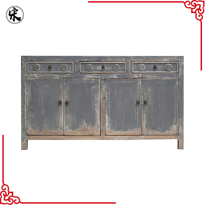 wholesale chinese antique reproduction drawer storage buffet cabinet furniture