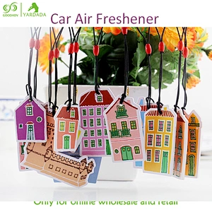 Bathroom car to remove odor of air fresheners, Lavender Vanilla and other 8 kinds of fragrance, cartoon house design