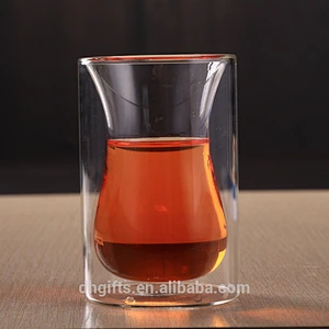 2018 Borosilicate glass factory 170ML double wall handblowm coffee mug for ladies gifts