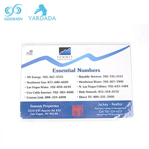 Wholesale Custom Design Souvenir Coated Paper Business Card Fridge Magnet