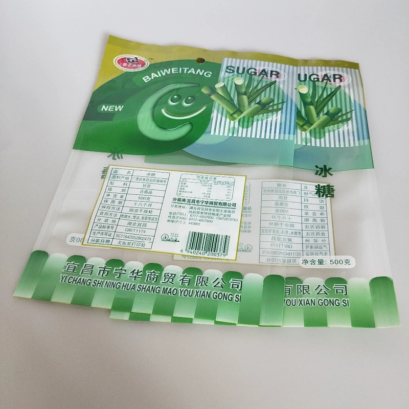 Custom transparent PE plastic bags used in food packaging