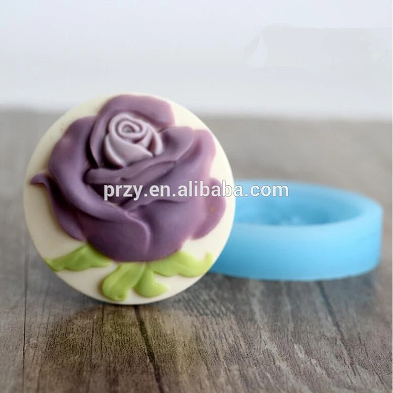 S6047 Round shape rose DIY silicone handmade soap mold chocolate mold