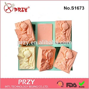 angel girl soap mold 6 cavity silicone molds food grade mold for soap