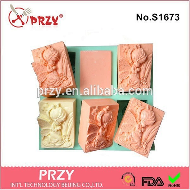 angel girl soap mold 6 cavity silicone molds food grade mold for soap