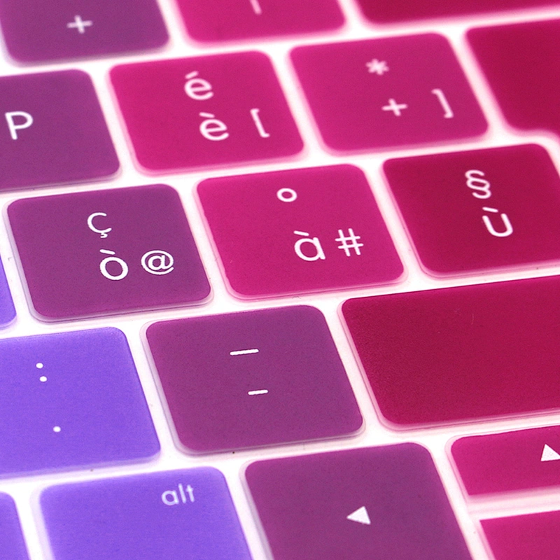 Rainbow Silicon Laptop Italian Keyboard Skin laptop keyboard cover for mac laptop skins Pro 15