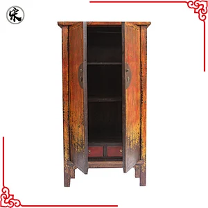 oriental solid wood pine distressed furniture