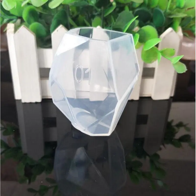 Geometric Resin Jewelry Pendant Soap Mould Handmade DIY Soap  Aroma Stone silicone mold