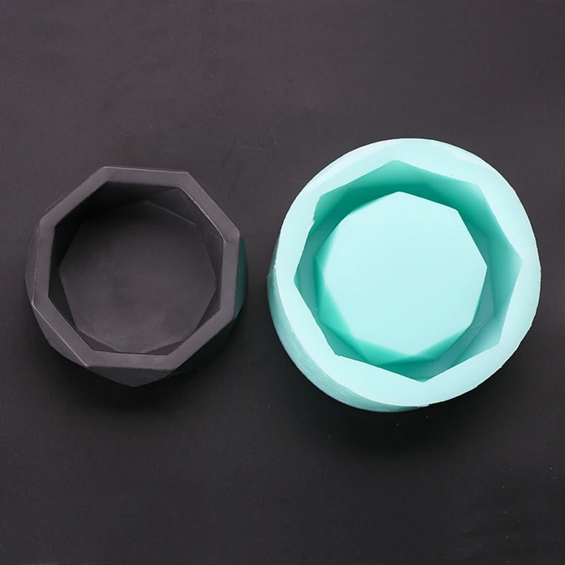 Geometry flower pot silica gel Cement decorations home concrete vase pots silicone molds