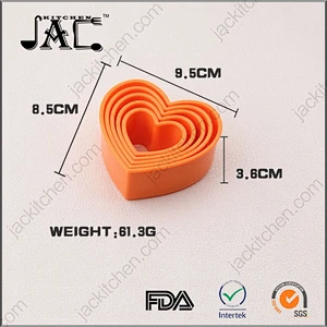 Good Quality Plastic Baking Tools Heart Cookie Cutter