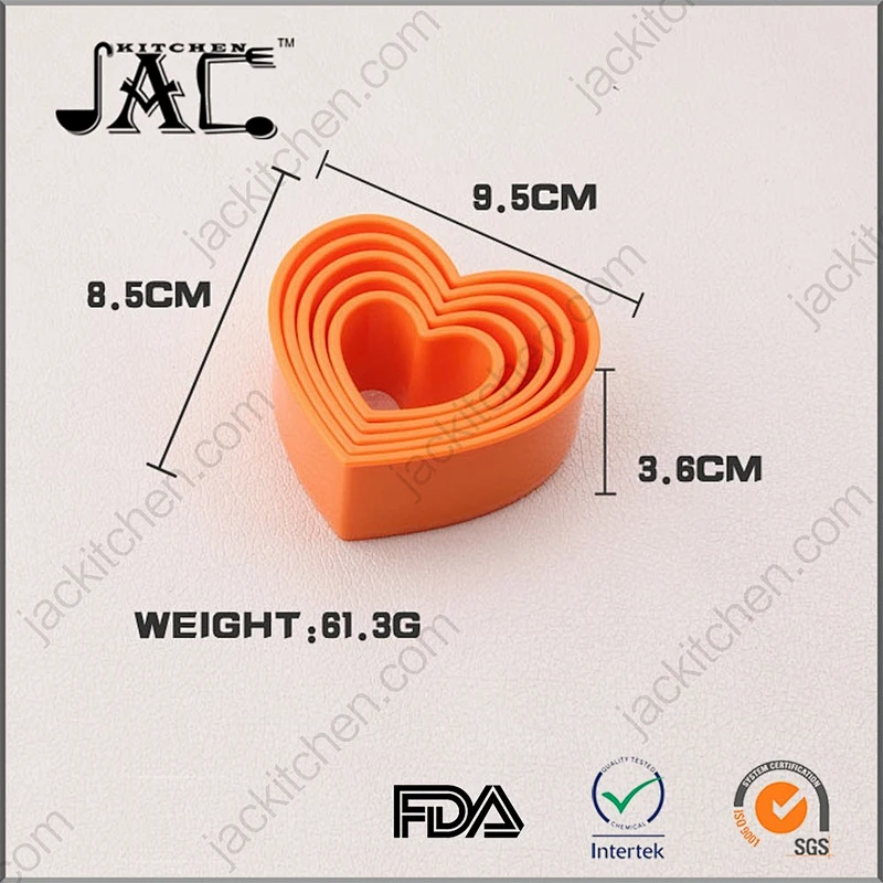 Good Quality Plastic Baking Tools Heart Cookie Cutter
