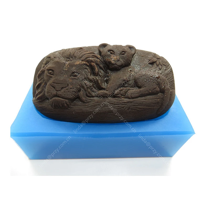 Lion Pattern Handmade SOAP mold Cake mould Silicone Aroma stone molds