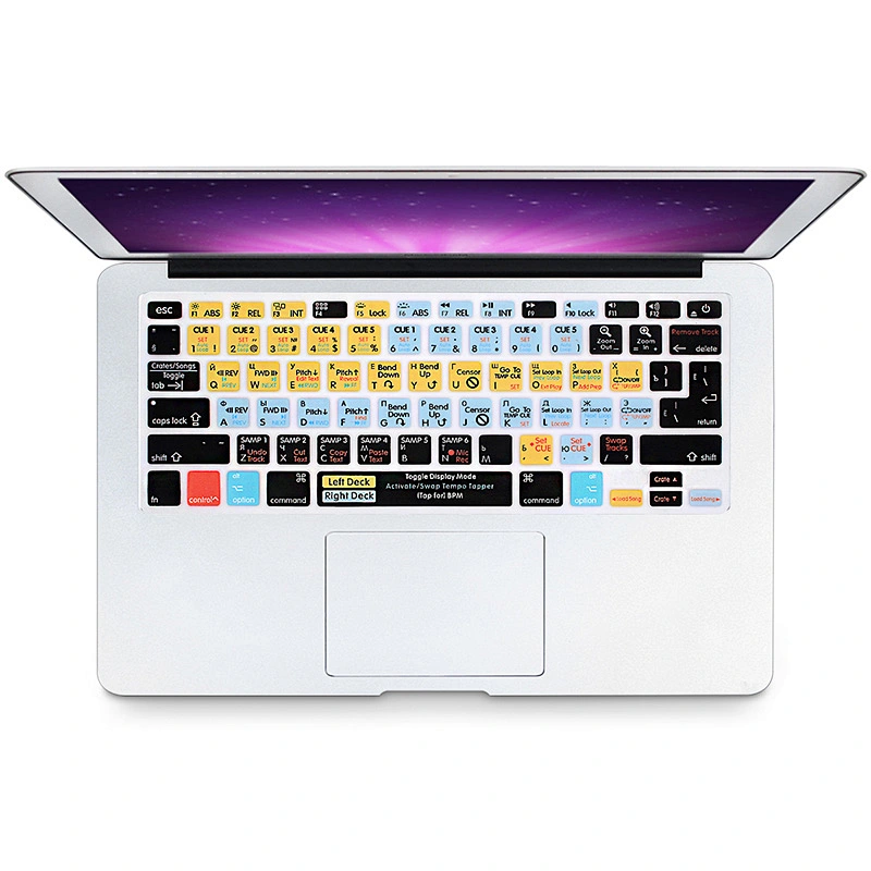 ODM Washable Serato Scratch LIVE Shortcuts Silicone Russian Laptop Keyboard Protector Factory For apple For Macbook Pro