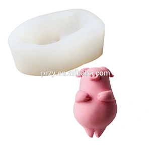 DW001 Silica gel Little cute pig molds Korean car aroma stone pig silicone mold fondant cake molds handmade animals moulds