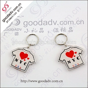 Hot sale custom fashion hand keychain clear plastic keychain