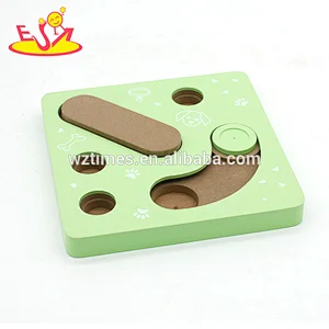 2018 Amazon top seller animal play game toy wooden learning dog toy with high value W06F085