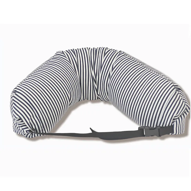wholesale in stock neck pillow healthy stripe pattern travel pillow with high quality for car