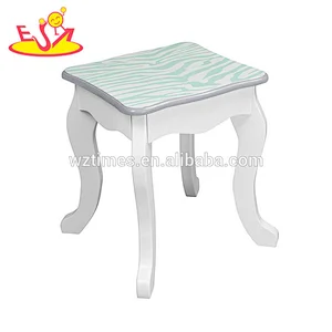 2018 New bule pattern wooden dressing table designs with mirrors W08H093