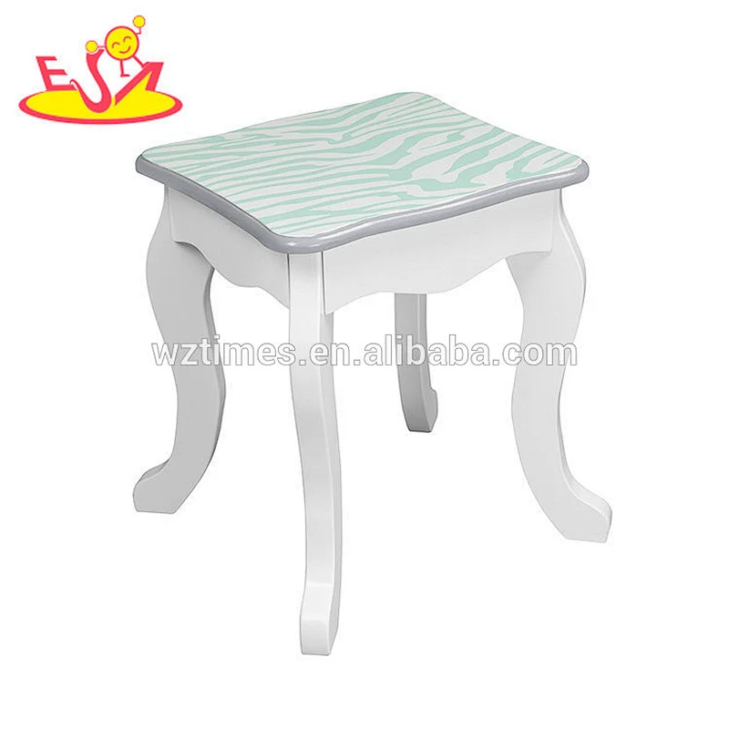 2018 New bule pattern wooden dressing table designs with mirrors W08H093