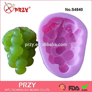S4840 DIY grapes shape silicone fruit soap mold for gift