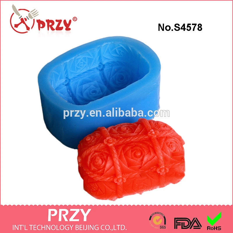 S4578 Rose Packing silicone soap mold, rose packing mold for candle soap ,food grade soap mold