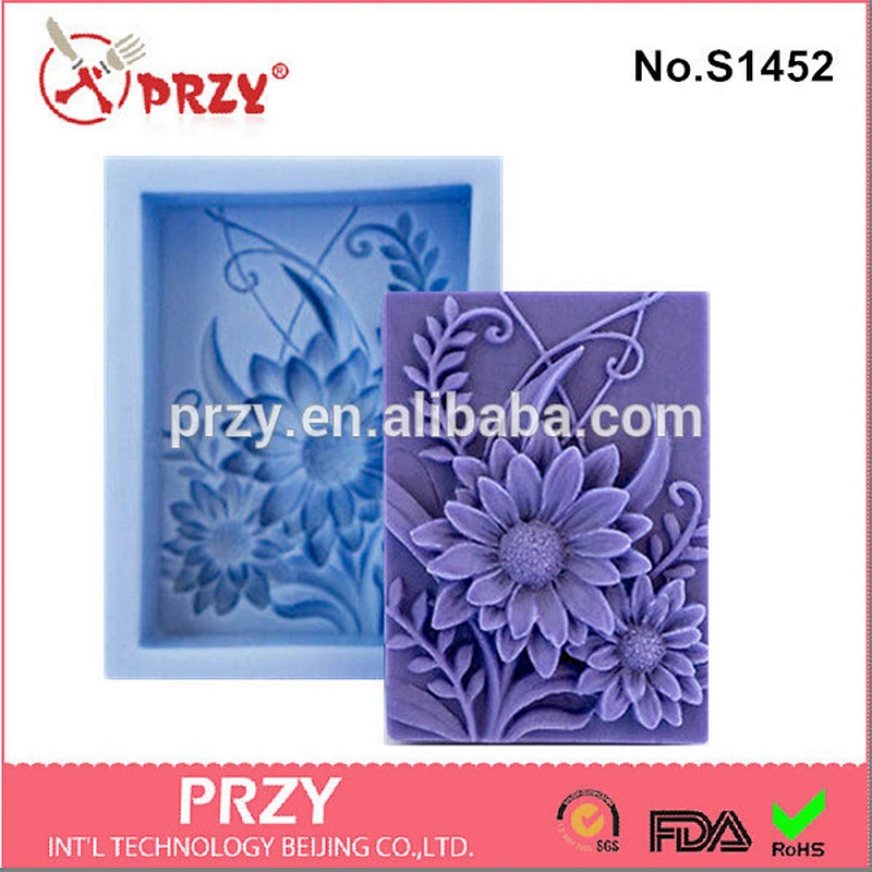 Plant series silicone flower soap mold/silicone mold for soap decoration