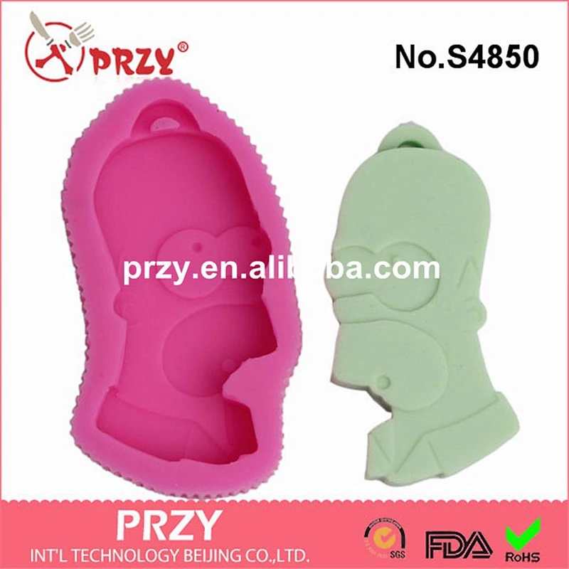 Famous cartoon characters shape silicone mold for soap making