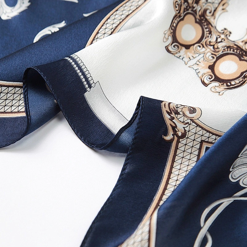 New fashion women satin silk scarf shawl custom digital print silk scarf