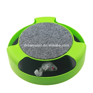 CAT KITTEN CATCH THE MOUSE PLUSH MOVING TOY SCRATCHING CLAW CARE MAT PLAY TOY