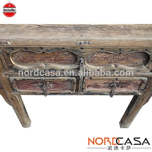 Wholesale best selling Chinese antique reproduction furniture reclaimed wood vintage long console table