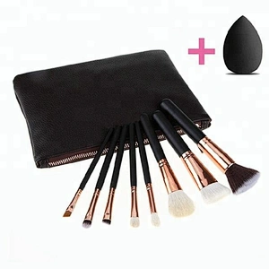 8pcs Makeup Brush Set With Makeup bag Sponge
