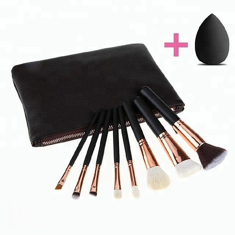 8pcs Makeup Brush Set With Makeup bag Sponge