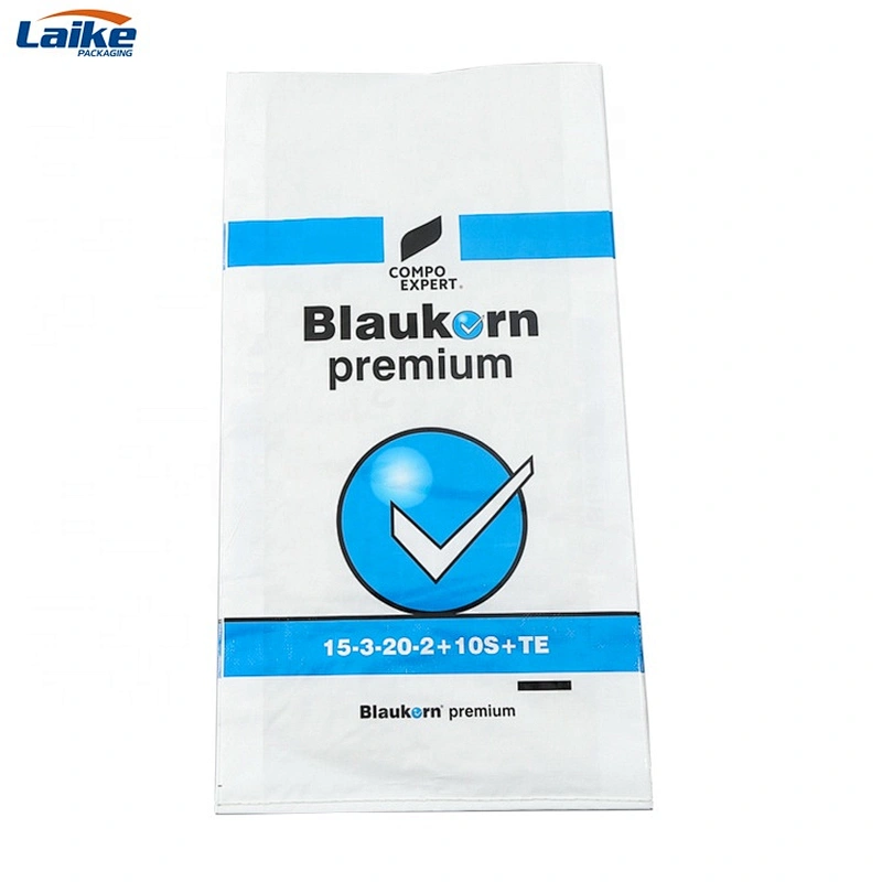 25kg 50kg bopp laminated  pp woven plastic fertilizer packaging bag with PE  liner bag