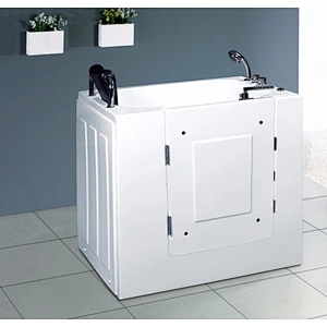 Acrylic deep walk bathtub with shower for old people or disable people
