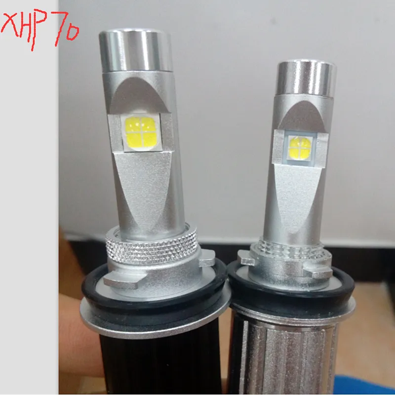 Lujia Fanless New Design H11 Crees L7 XHP70 13200lm 60W auto led headlight for MOTO Honda ,benzz,cars accessoriesled,auto parts