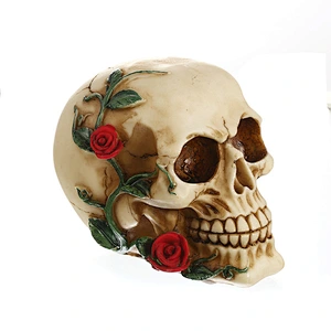 S9119 Halloween Skull silicone mold 3D Rose skull head soap cake chocolate fondant cake mold kitchen handmade soap molds