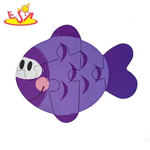 2019 New design educational wooden sea animal toy for baby W14N012