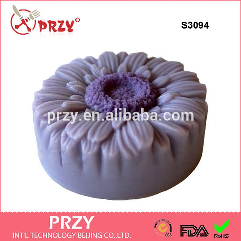 S3094 Hot sale promotional unique design Daisy Flower Silicone Soap Mold