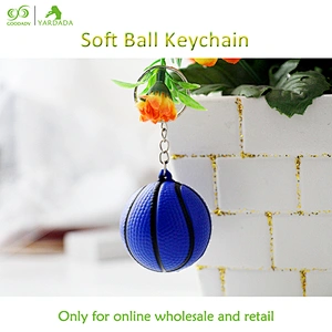 Blue toy elastic ball key chain, basketball fans club, mobile wallet, car ornaments Cheap and high quality in stock