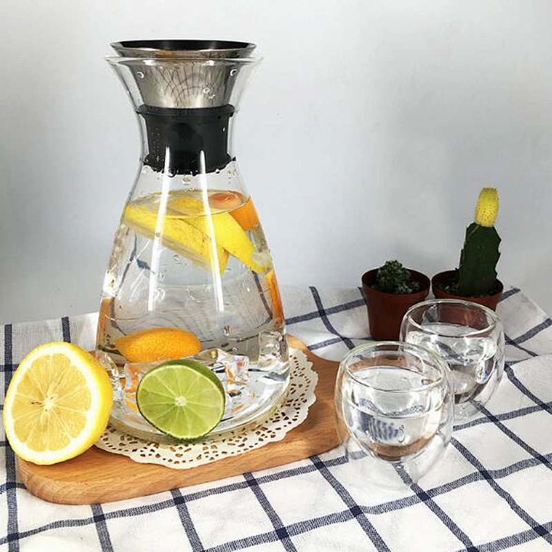 New design water bottle fruit tea pot with food-grade silica gel plug and tea-strainer